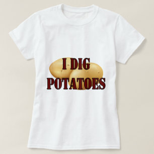Ik Graaf Aardappels Knol Knolgewas Groente T-shirt