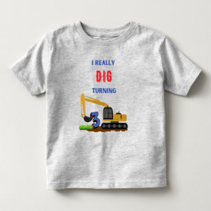Ik Graaf Echt Graag met Graafmachine die 3 Wordt Kinder Shirts