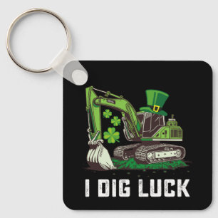 Ik Graaf Geluk Graafmachine St. Patrick's Dag Iers Sleutelhanger