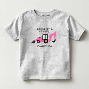 Ik graaf het zijn van de grote zus bouw vrachtwage kinder shirts