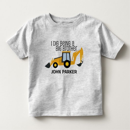 Ik graaf het zijn van een grote broer bouw vrachtw kinder shirts (Voorkant)