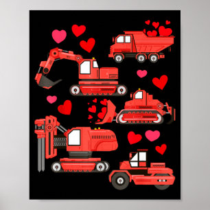 Ik Graaf Jou Bouwtrucks Valentijnsdag Jongens Poster