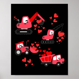 Ik Graaf Jou Bouwtrucks Valentijnsdag Jongens Poster