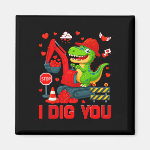 Ik Graaf Jou Grappig Hart Dinosaurus Truck Valenti Magneet