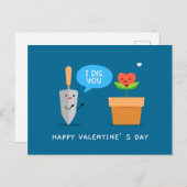 Ik Graaf Jou Prettige Valentijnsdag Grappig | Lief Feestdagenkaart (Voorkant / Achterkant)