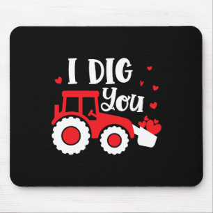 Ik Graaf Jou Tractor Bouw Hart Liefdevolle Valent Muismat