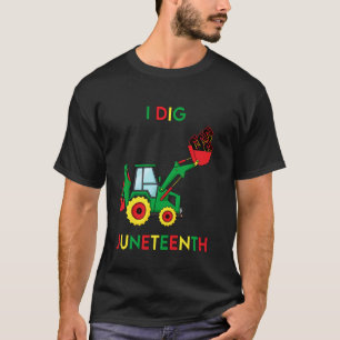 Ik graaf Juneteenth Vuisten Tractor Grappige Peute T-shirt