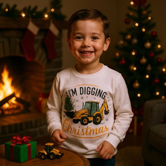 Ik graaf Kerst Cute Graafmachine Boom Kinderen