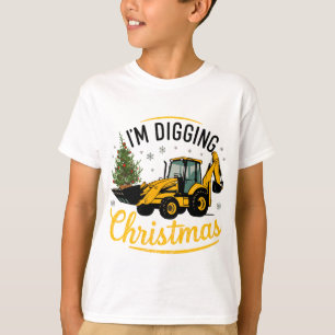 Ik graaf Kerstmis Cute Graafmachine Boom Kinderen T-shirt