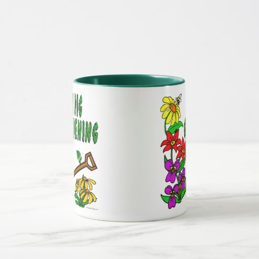 Ik graaf Tuinieren Gardener Slogan Mok (Midden)