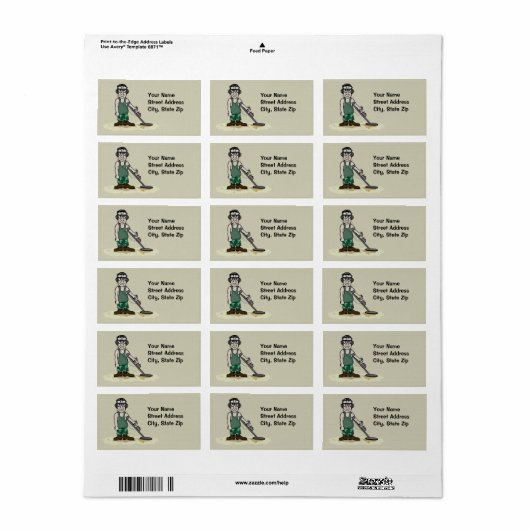 Ik graf buit metaal detecteren Guy Treasure Hunter Etiket (Full Sheet)