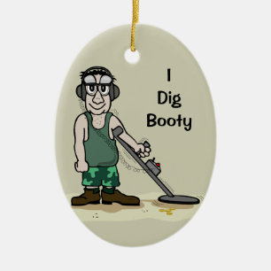 Ik graf buit metaal detecteren Guy Treasure Hunter Keramisch Ornament