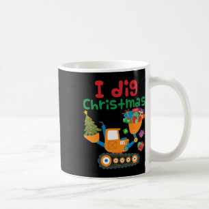 Ik graf kerst graafmachine constructie jongens peu koffiemok