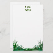 Ik graf Planten tuinman slogan briefpapier (Voorkant / Achterkant)