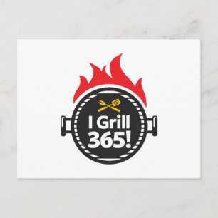 Ik Grill 365. Briefkaart