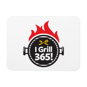 Ik Grill 365. Magneet