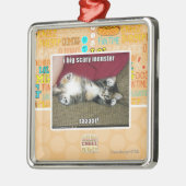 Ik groot enge monster metalen ornament (Links)