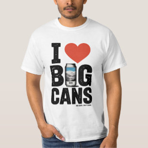 Ik ❤ Grote Blikjes Vintage Bier Design – Grappig R T-shirt