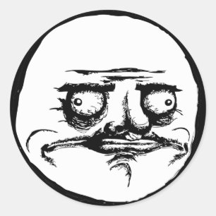 Ik Gusta Face Ronde Sticker