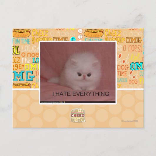 Ik haat alles briefkaart (Voorkant)