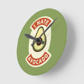 Ik haat avocado ronde klok (Hoek)