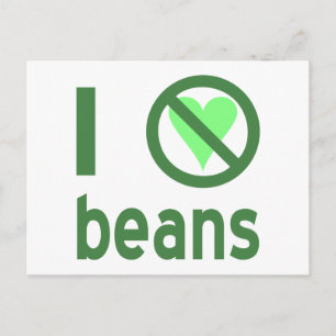 Ik haat bonen Groene tekst Briefkaart