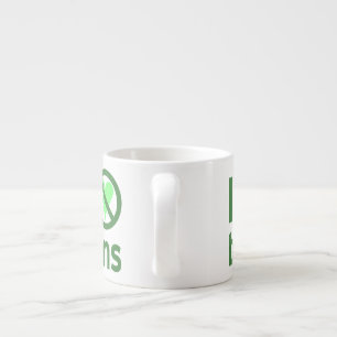 Ik haat bonen Groene tekst Espresso Kop