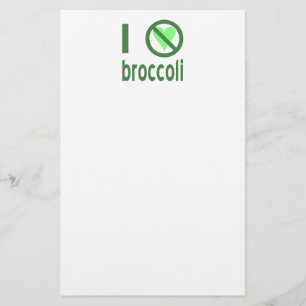 Ik haat broccoli groene tekst briefpapier
