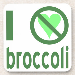 Ik haat broccoli groene tekst drankjes onderzetter