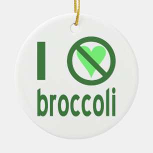 Ik haat broccoli groene tekst keramisch ornament