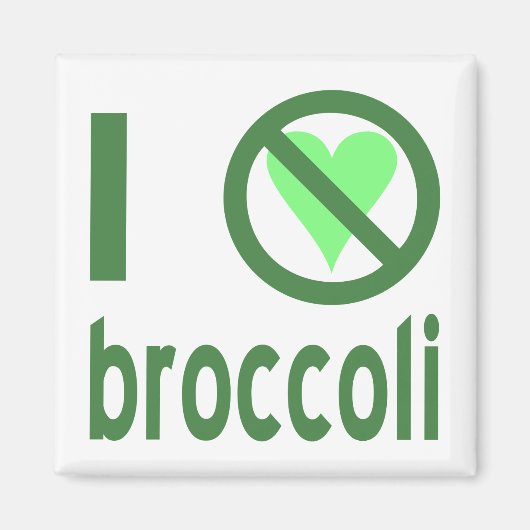 Ik haat broccoli magneet (Voorkant)