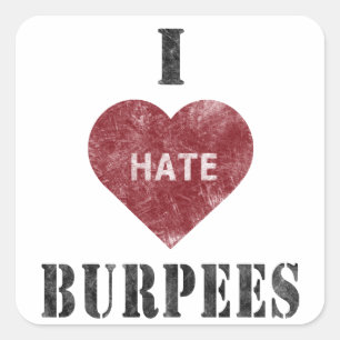 Ik haat burpees sticker