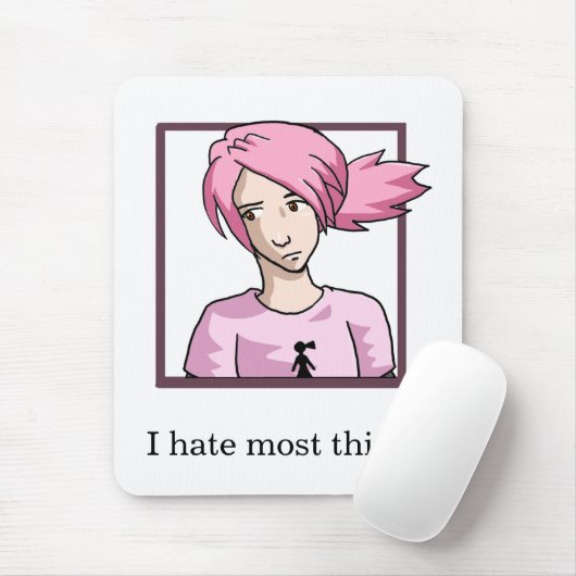 Ik haat de meeste dingen Mousepad Muismat (Met muis)