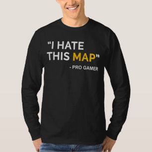 Ik haat deze kaart voor gamer Definition Pixel Gam T-shirt