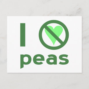 Ik Haat Erwten Groene Tekst Briefkaart