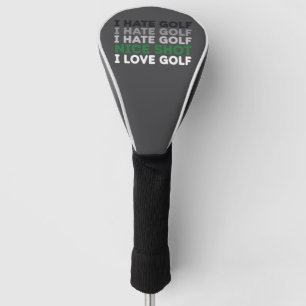 Ik haat golf, mooie slag, ik hou van golf, golflie golfheadcover