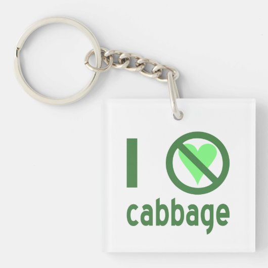 Ik Haat Groene Kooltekst Sleutelhanger (Voorkant)