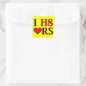 Ik haat hart grappige sticker (Tas)