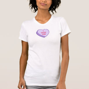 Ik haat hem boodschap hart t-shirt