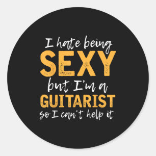 Ik haat het om Y te zijn, maar ik ben een gitarist Ronde Sticker