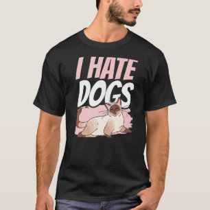 Ik Haat Honden Dier Kat Katten Huisdier T-shirt