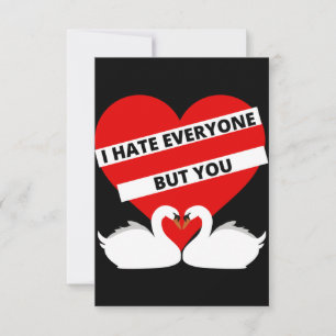 Ik haat iedereen maar jij bedankkaart