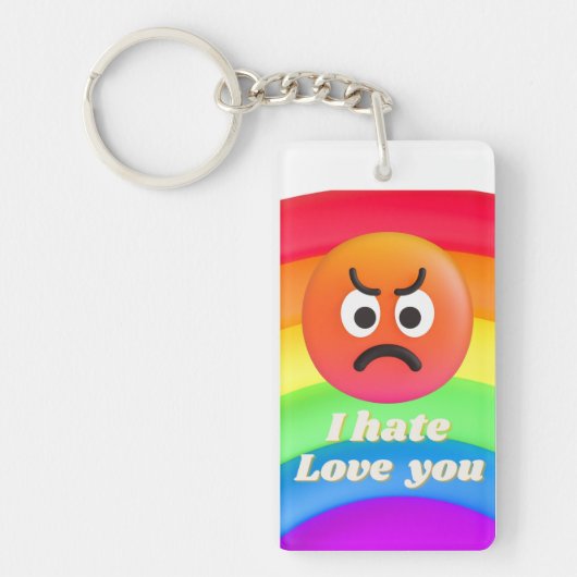 ik haat je als ik van je hou sleutelhanger (Voorkant)