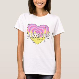 Ik haat je anti valentijn t-shirt