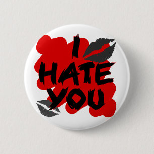 ik haat je ronde button 5,7 cm