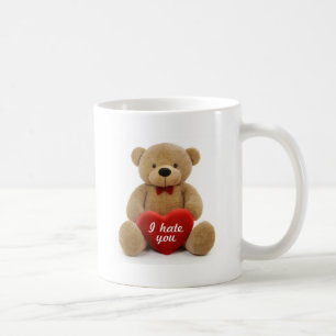 "Ik haat je" schattige teddybeer die liefdeshart v Koffiemok