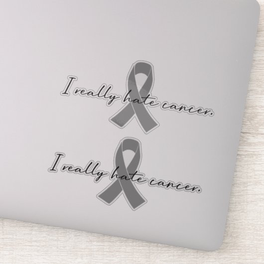 Ik haat kanker echt | Glioblastoma GBM Sticker (Detail)
