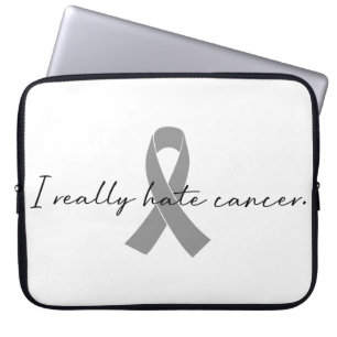 Ik haat kanker echt Survivor Kleurenlint Laptop Sleeve