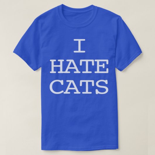 Ik haat katten t-shirt (Design voorkant)
