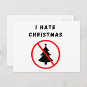 Ik haat Kerstmis Briefkaart (Voorkant / Achterkant)